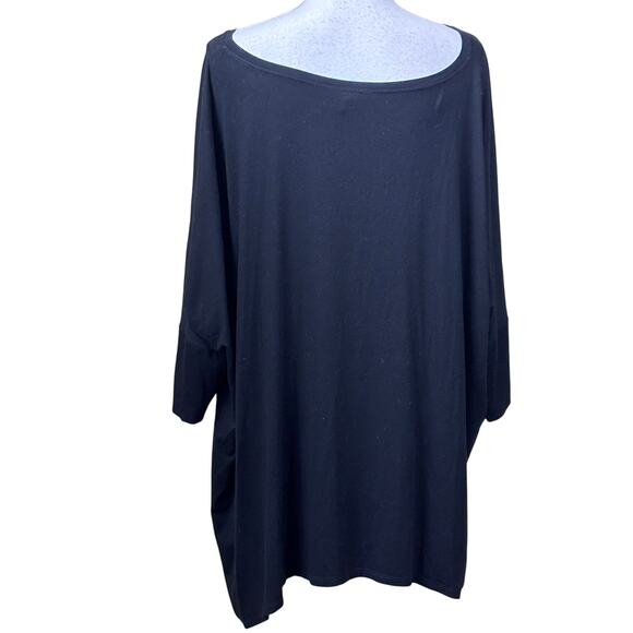 Eileen Fisher Woman black tunic, lagenlook, minimalist, effortless, quiet luxury - Picture 3 of 6